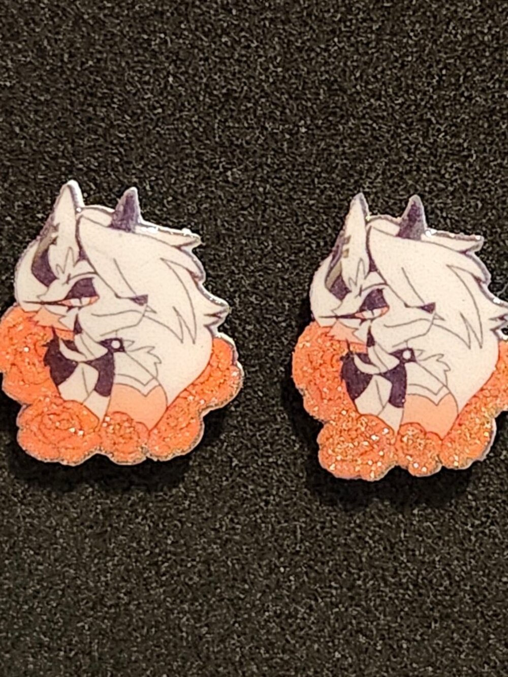 Loona Glitter Earrings - Helluva Boss